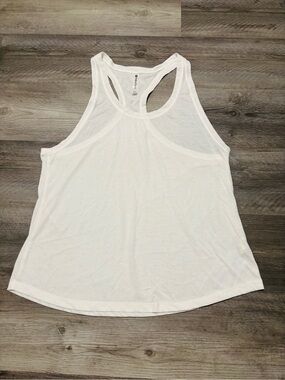 Fabletics White Racerback Tank - Women's Lightweight Loose Fit Athletic Top XXL